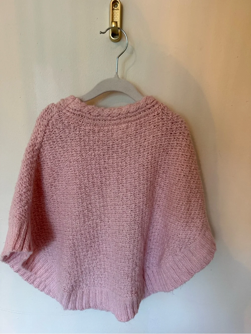Cat & Jack Pink Knitted Poncho Sweater